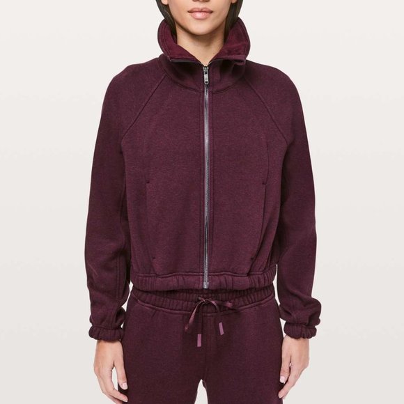 Women's Lululemon Cropped Full-Zip Plush Times Fleece Jacket - Picture 16 of 16